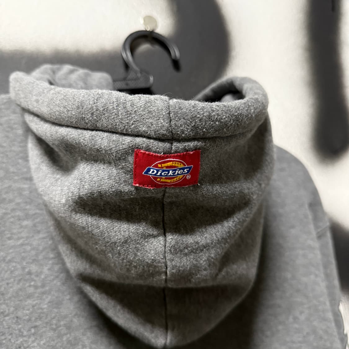 디키즈 빅사이즈 자수 컬리지 로고 패치 디테일 집업 후디 헤더 그레이 상품이미지6