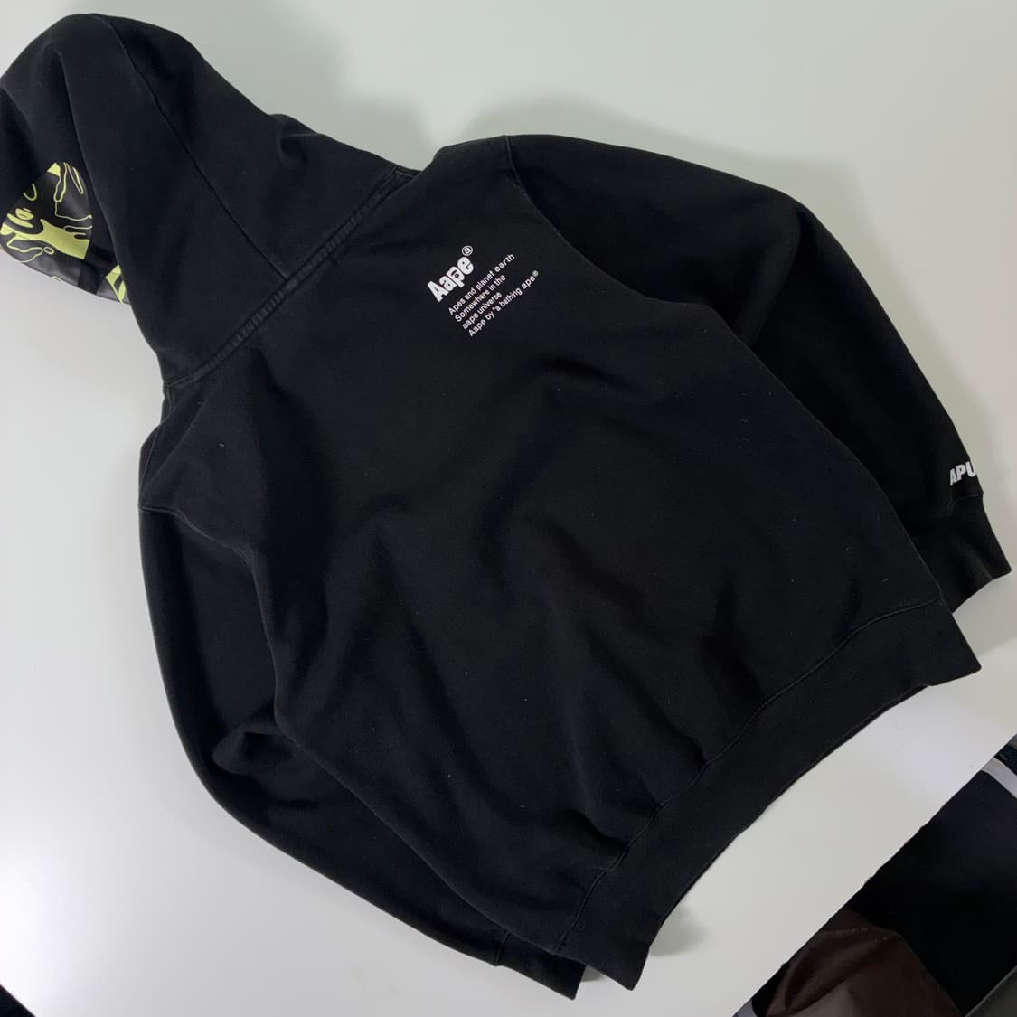 Aape 베이프 에이프라인 카모후드 리플렉트 후드티 상품이미지5