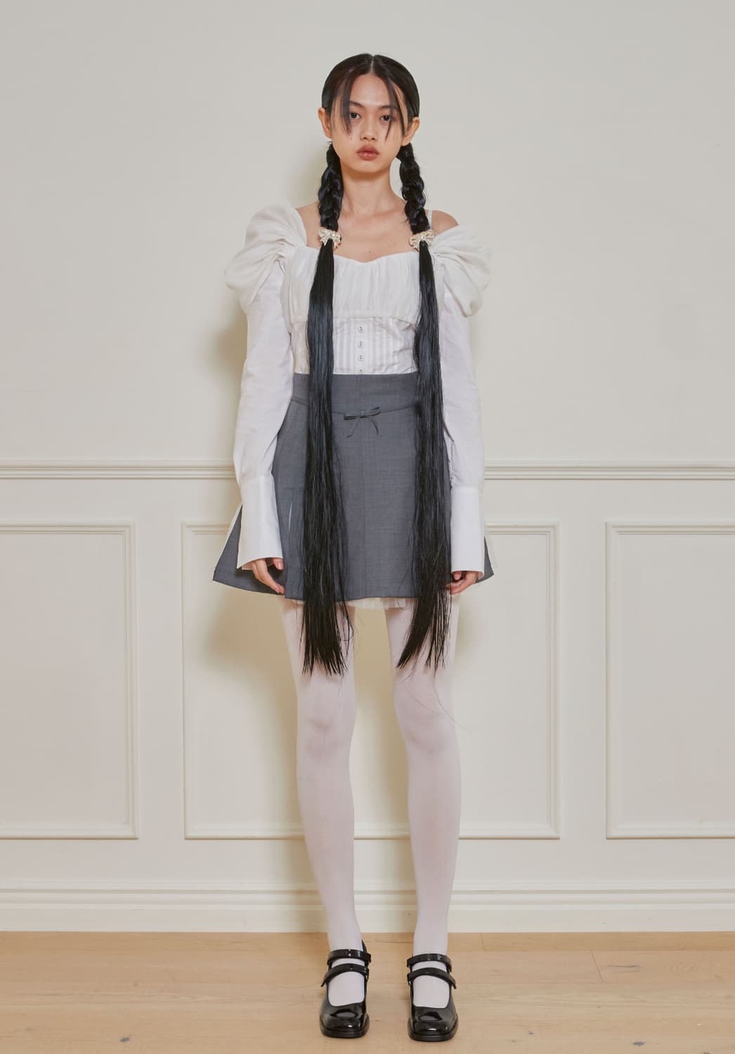 Corset Petticoat Skirt(Grey) 페르트 스커트 상품이미지1