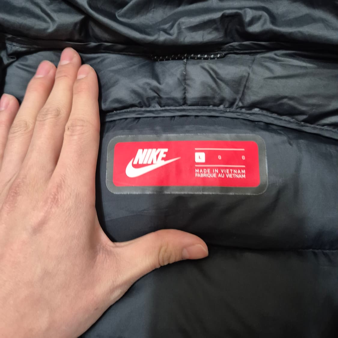 나이키 여성 박스로고 덕다운 경량 롱패딩 점퍼 L(100) 상품이미지5