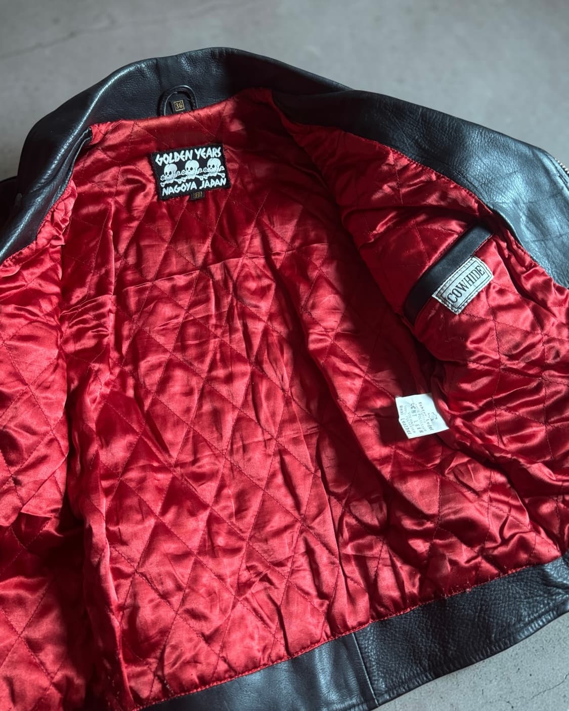 골든 이어즈 나고야 재팬 라벨 레더 라이더 자켓 상품이미지4