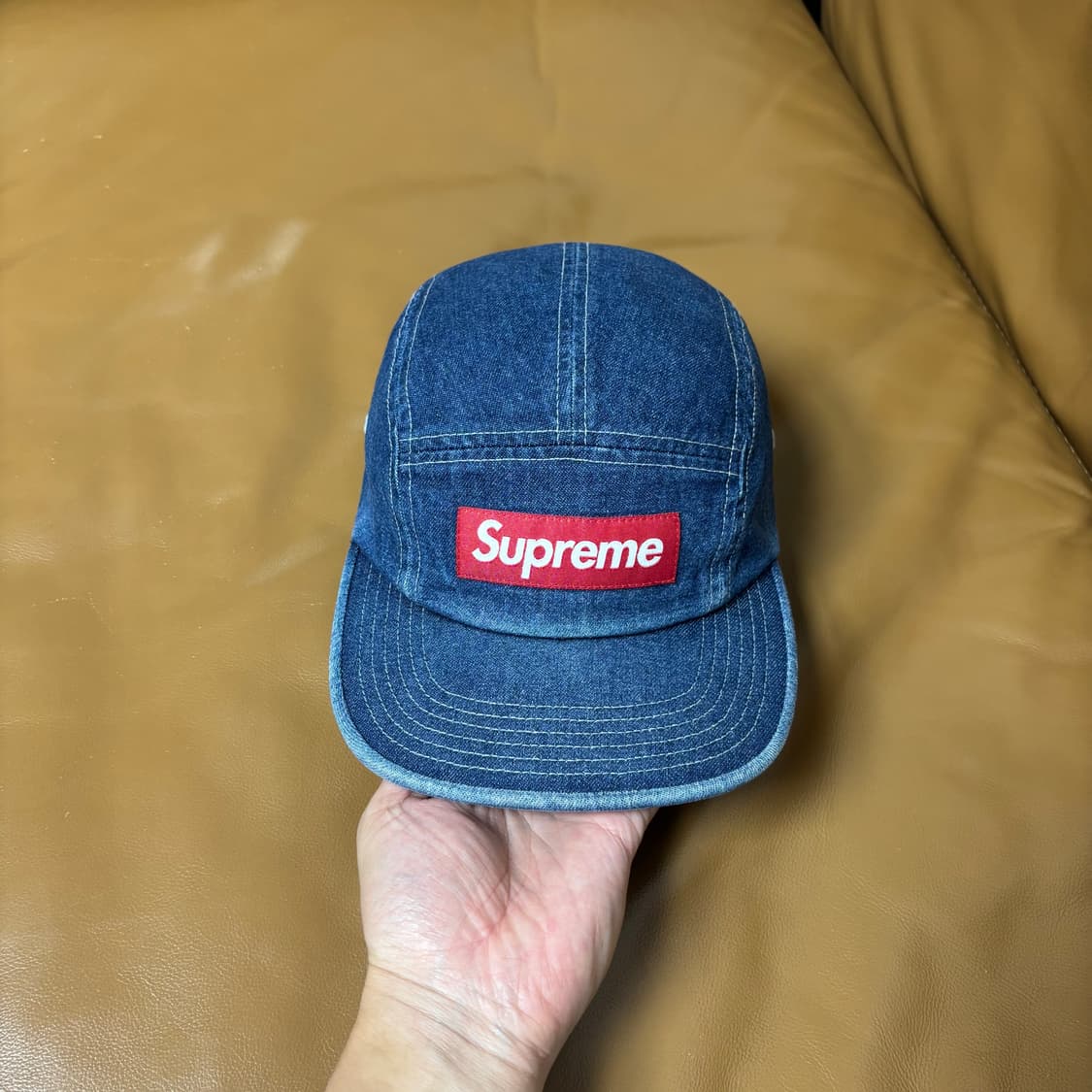 Supreme 슈프림 워시드 데님 캠프캡 모자 (Washed Denim) 상품이미지2