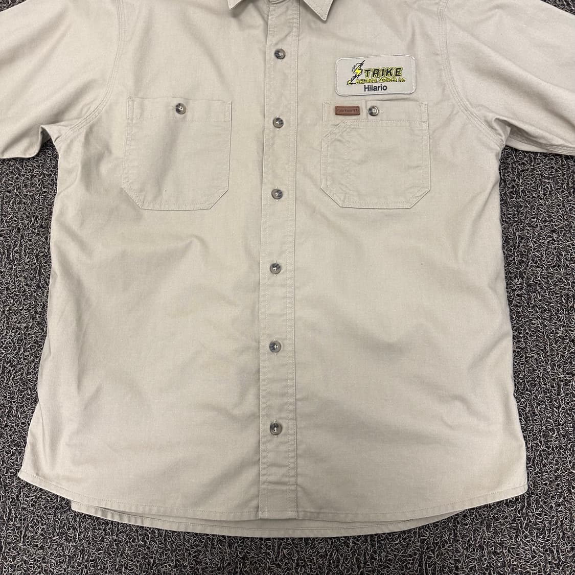 Carhartt 칼하트 워크 반팔 셔츠 베이지 L 상품이미지4