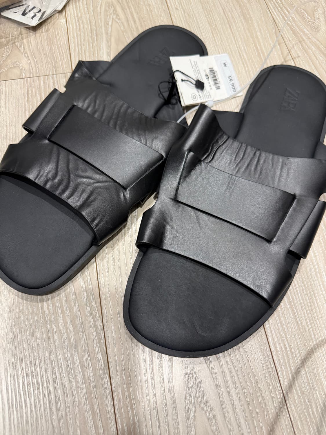 자라 레더 샌들 블랙 상품이미지6