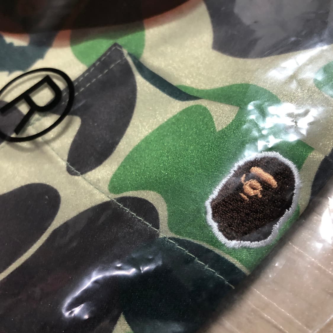 베이프 ABC 카모 오픈 칼라 숏슬리브 셔츠 그린 L 상품이미지3