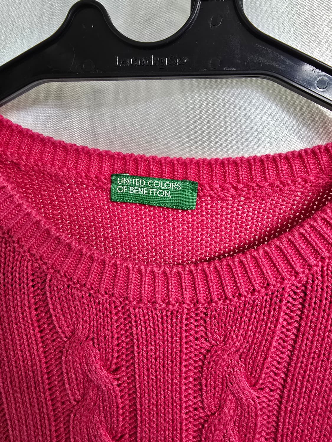 베네통 핑크 꽈배기 니트 (1532) 상품이미지3