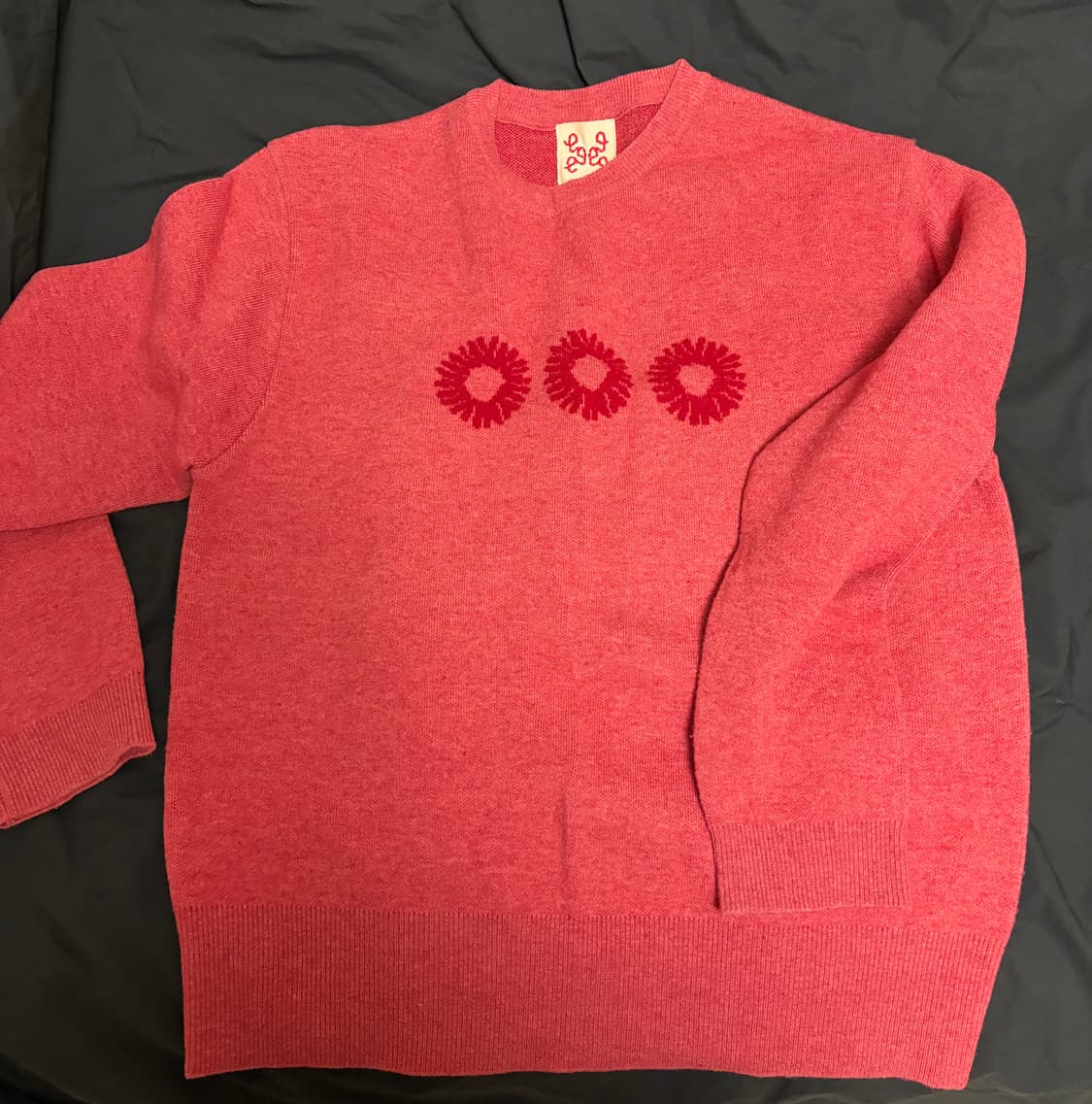 [2] 999휴머니티 에브리데이 로고 크루넥 니트 (코랄 핑크) 상품이미지3