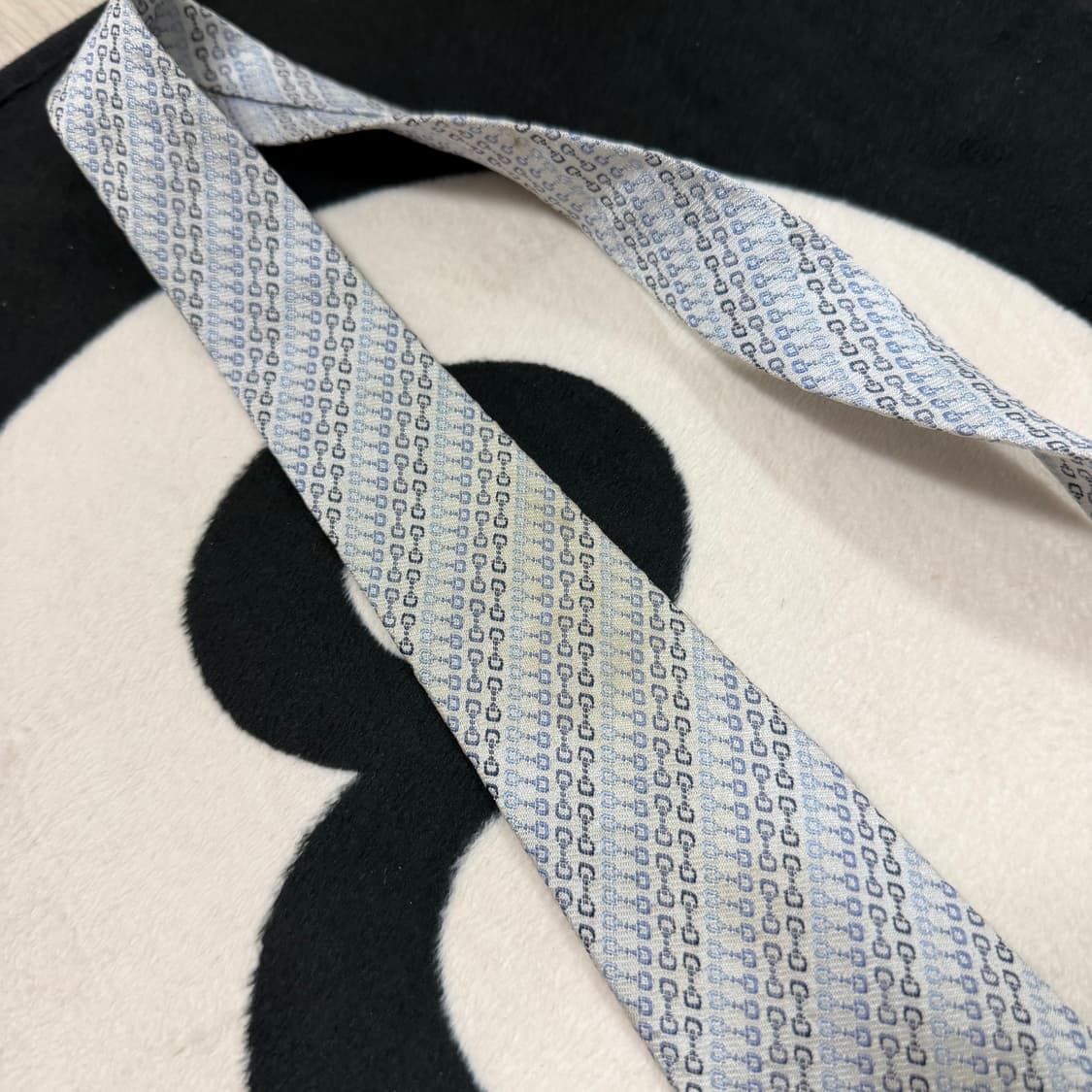 구찌 빈티지 실크 넥타이 (Sky Blue) 상품이미지5