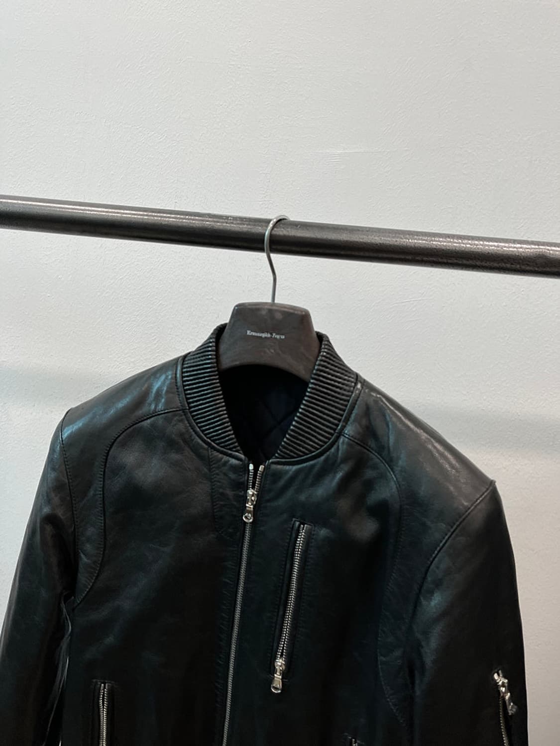 슬림95) BLAAK MIND 블루종 가죽자켓  상품이미지4