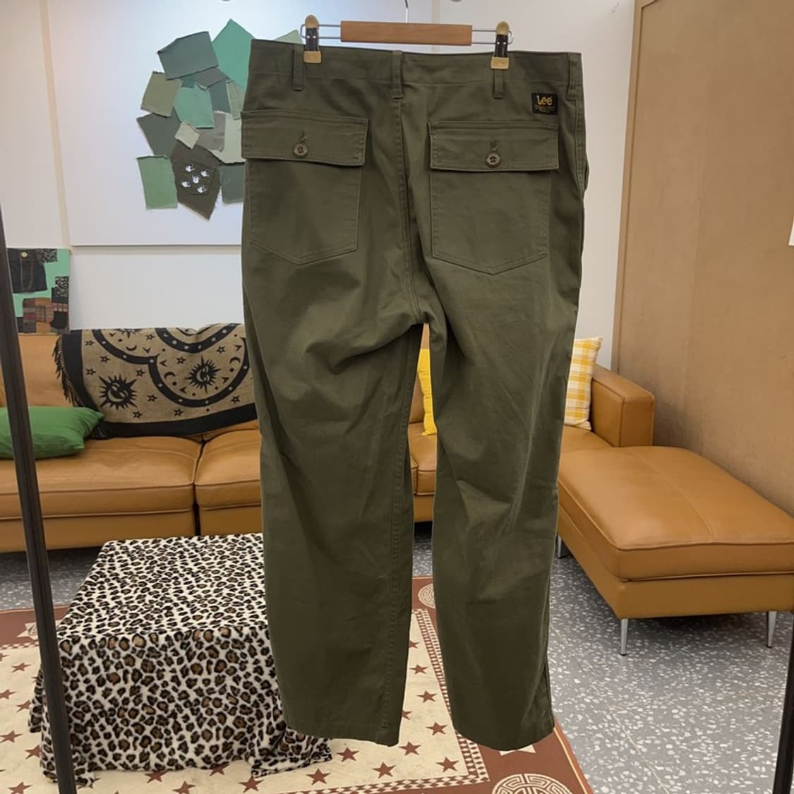 리 LEE 밀리터리 말차카키 퍼티그 팬츠 34인치 C09479 상품이미지4