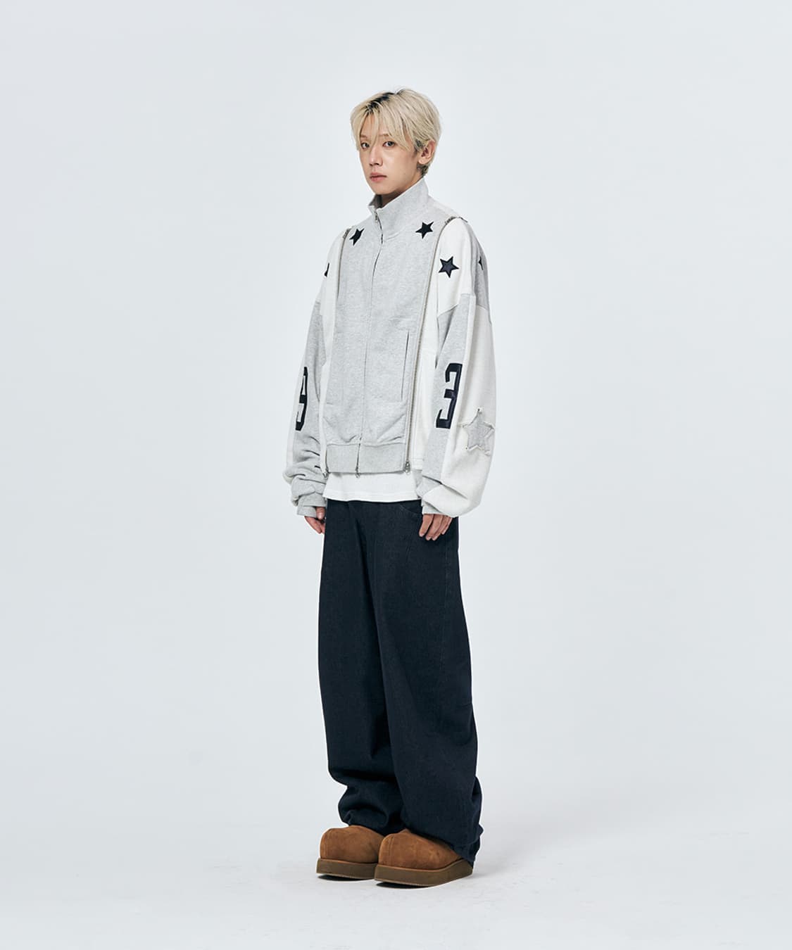 DETACHABLE SKIRT JEANS NAVY 상품이미지2