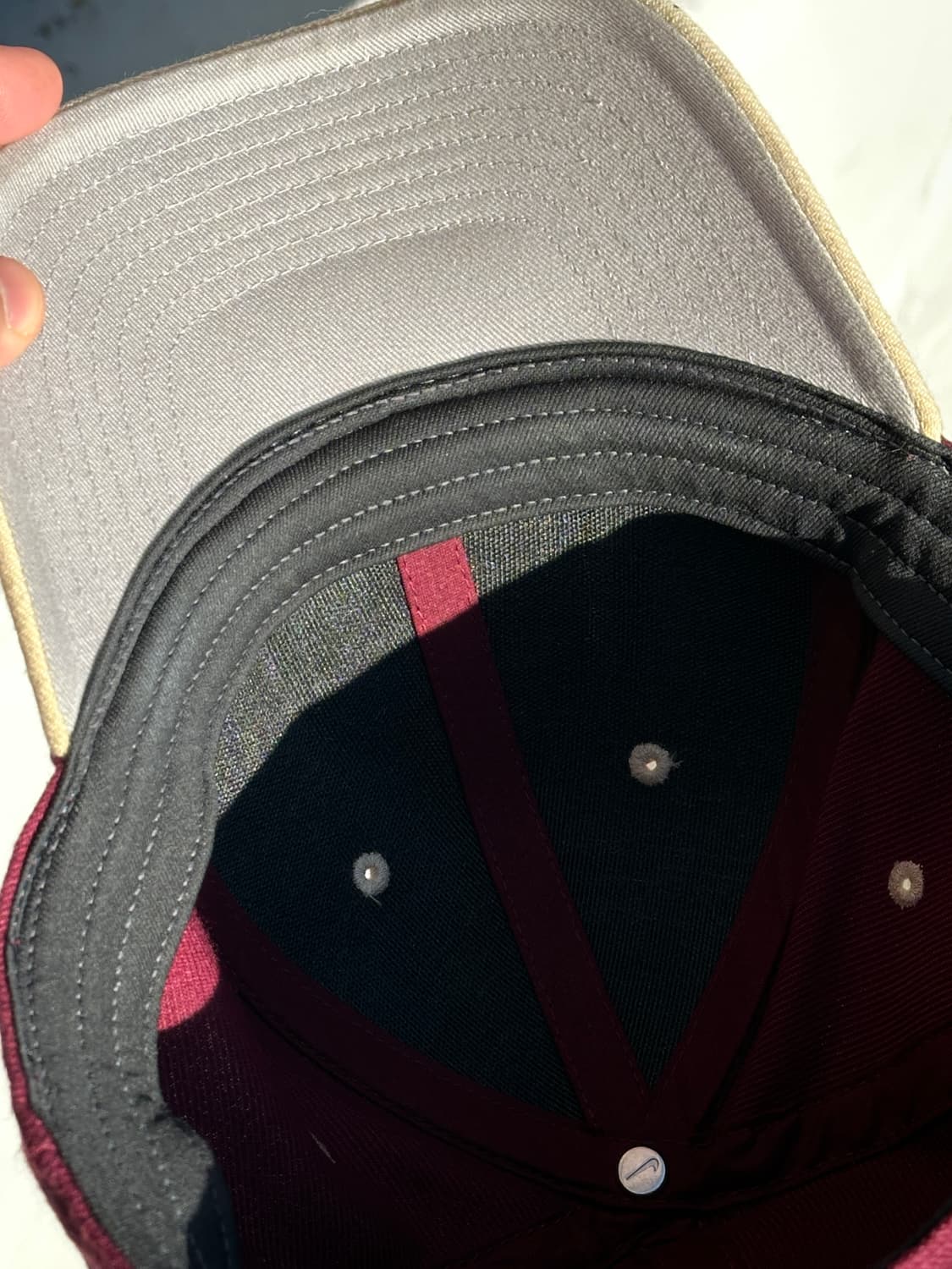 [L] 나이키 버건디 볼캡 모자 상품이미지5