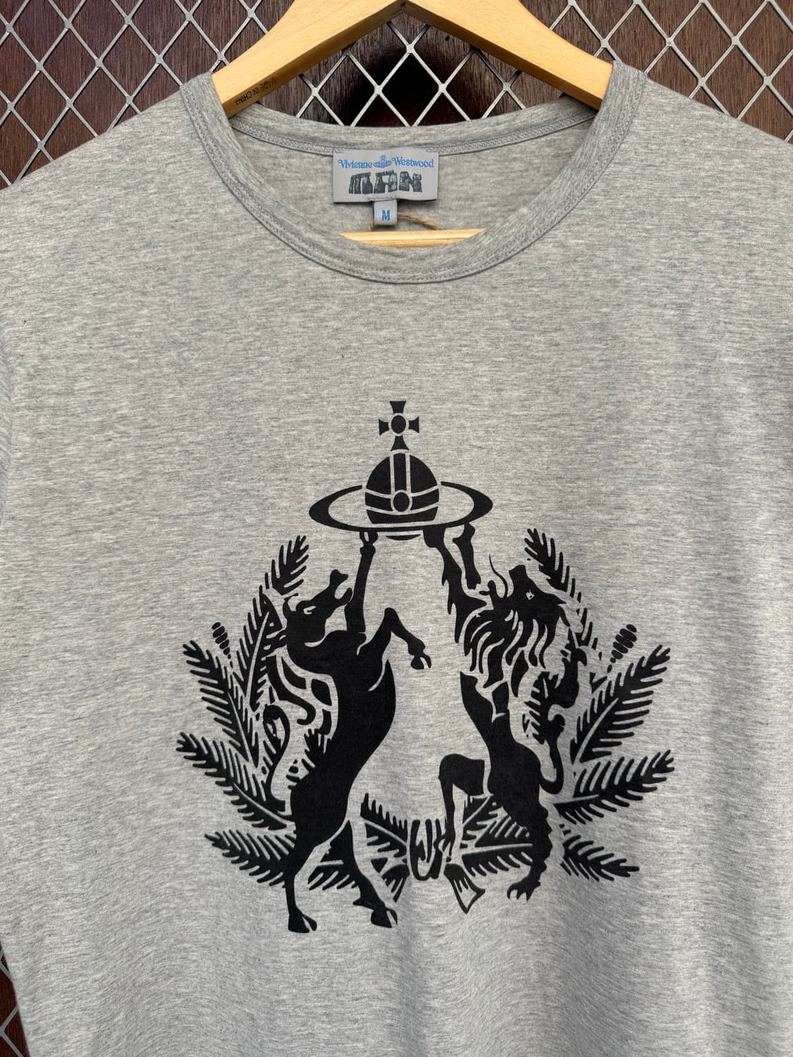 비비안웨스트우드 사자 그래픽 프린팅 그레이 반팔 티셔츠 M 상품이미지4