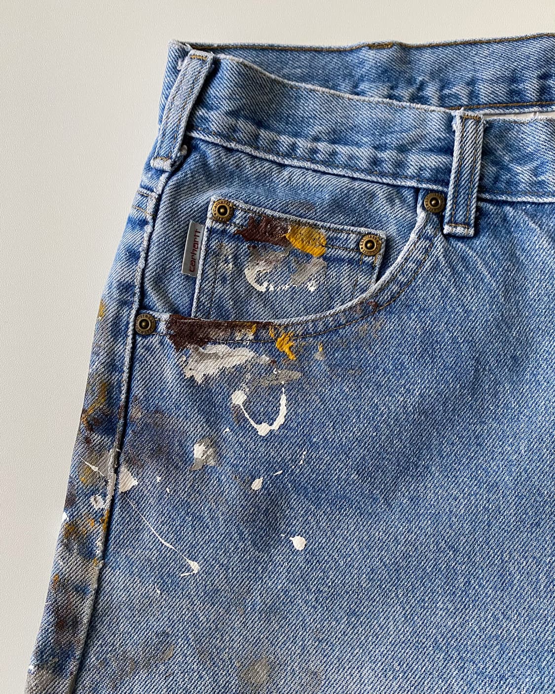 칼하트 페인팅 데님 팬츠 상품이미지4