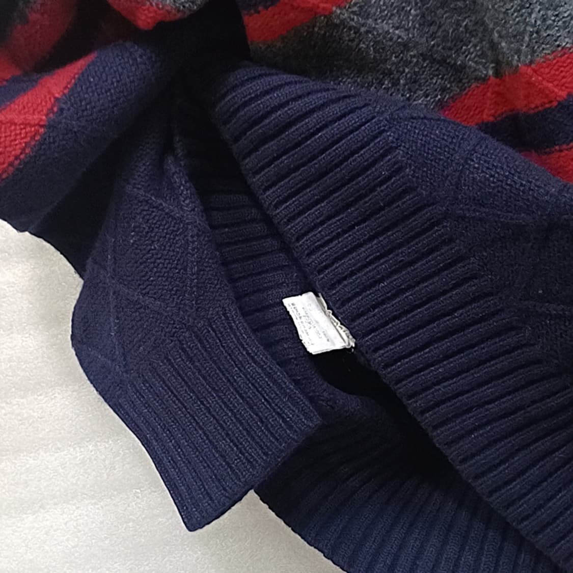 빈폴 두툼 겨울 아우터 울 반폴라 니트 남성 여유핏 L 반목 사랑봉봉 상품이미지4