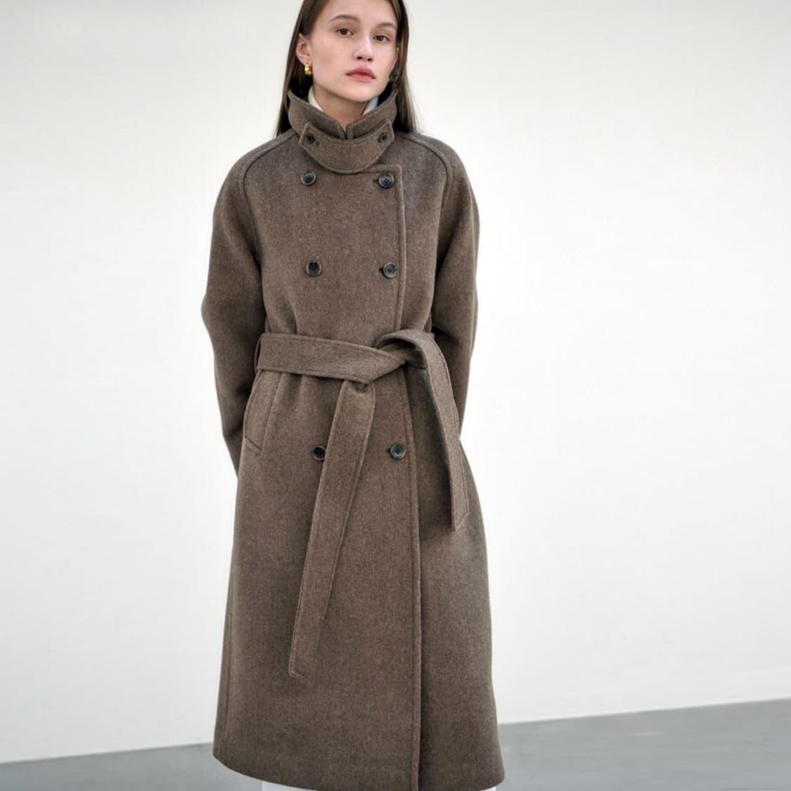 닐바이피(NILBY P) 울 트렌치코트 프리사이즈 상품이미지1