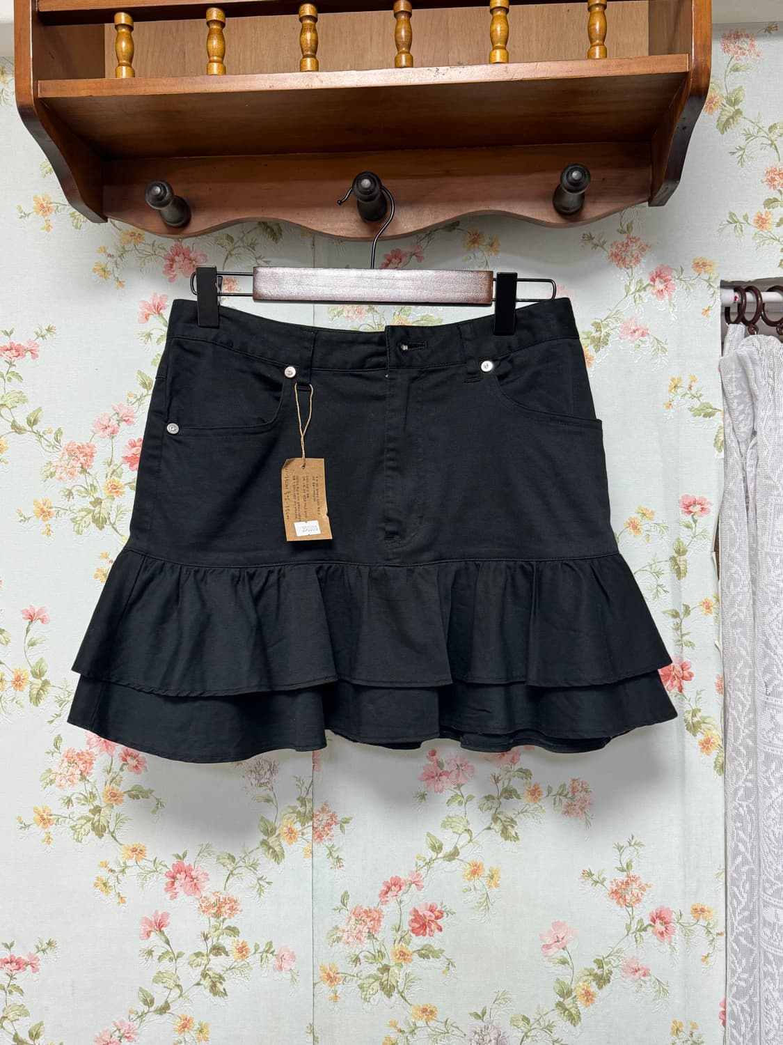 블랙 캉캉 프릴 스커트 상품이미지1