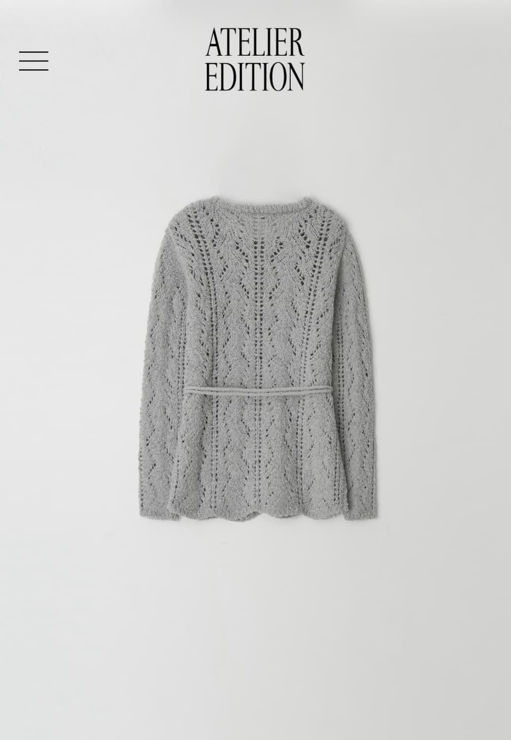 아뜰리에 에디션  Skashi Round Knit (light gray) 상품이미지2