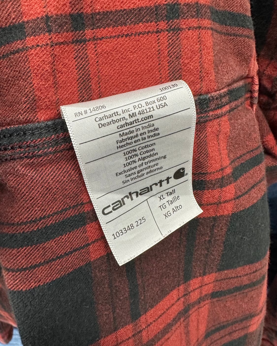 (XL)칼하트 헤비울 체크셔츠-M1757 상품이미지5