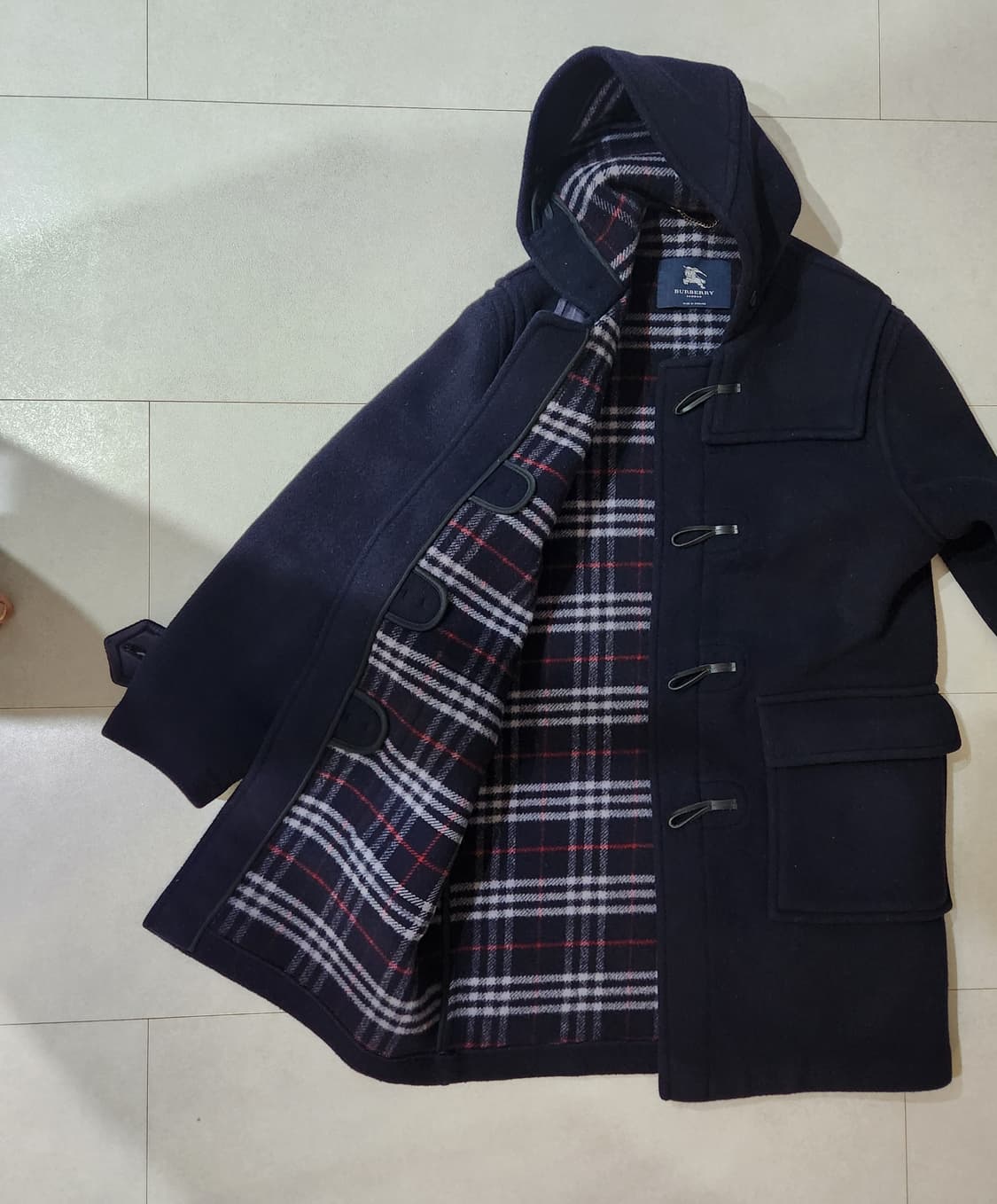 버버리런던 더플코트 울100 잉글랜드 네이비 상품이미지10