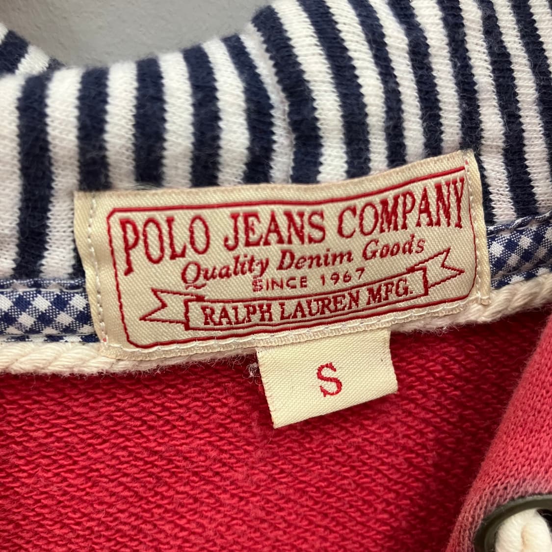 폴로 진스 컴퍼니 레드 후드티 S 상품이미지3