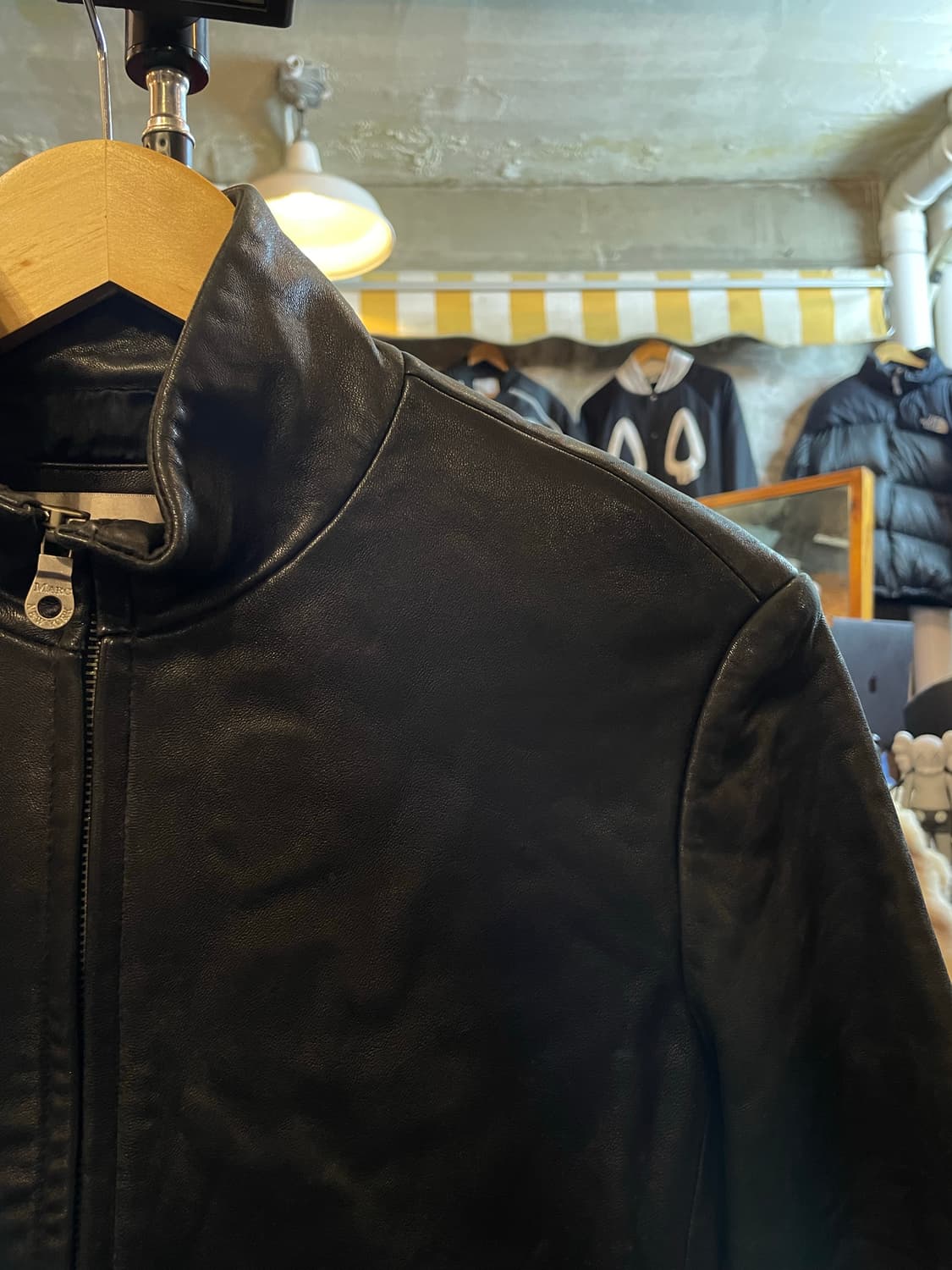 Marc New York 양가죽 바이커 자켓 블랙 상품이미지3