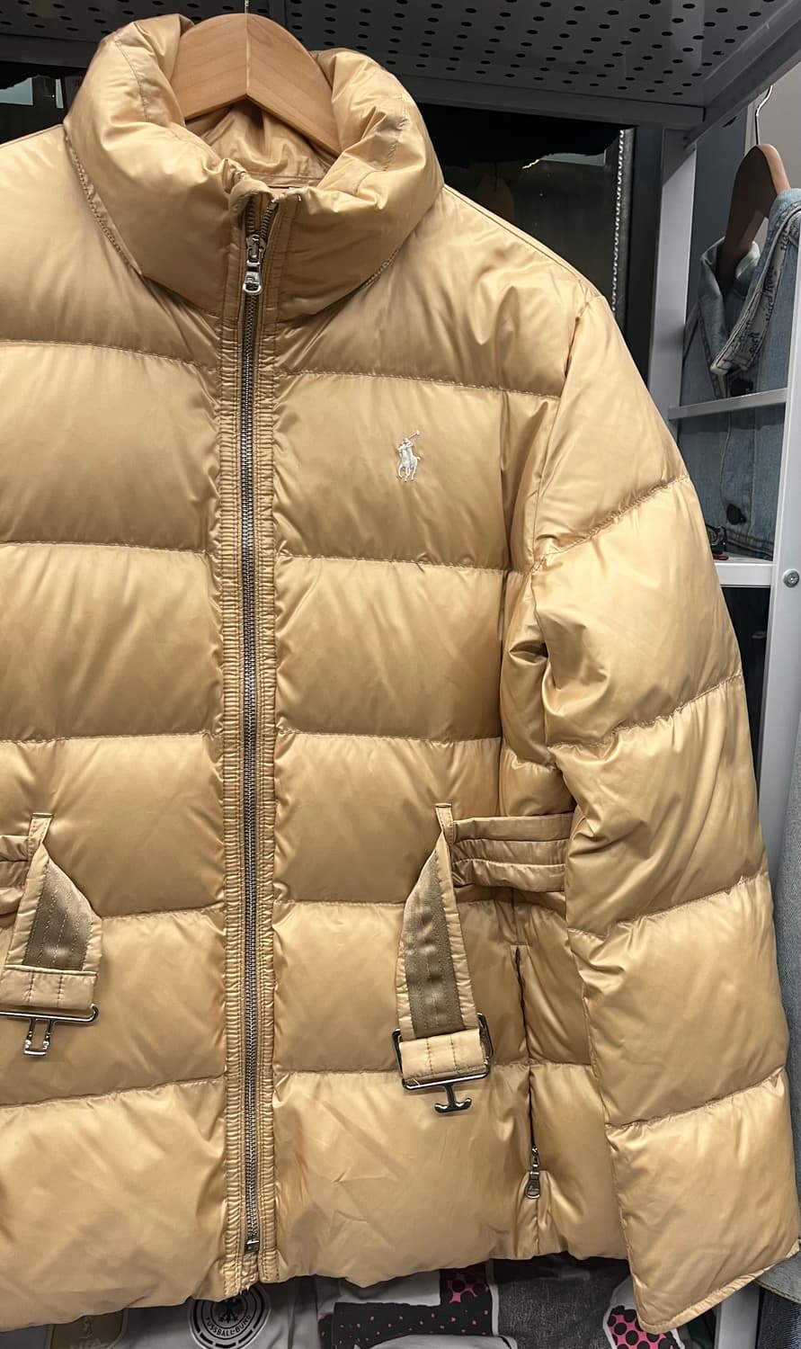폴로 랄프로렌 여성 패딩 점퍼 골드 상품이미지3