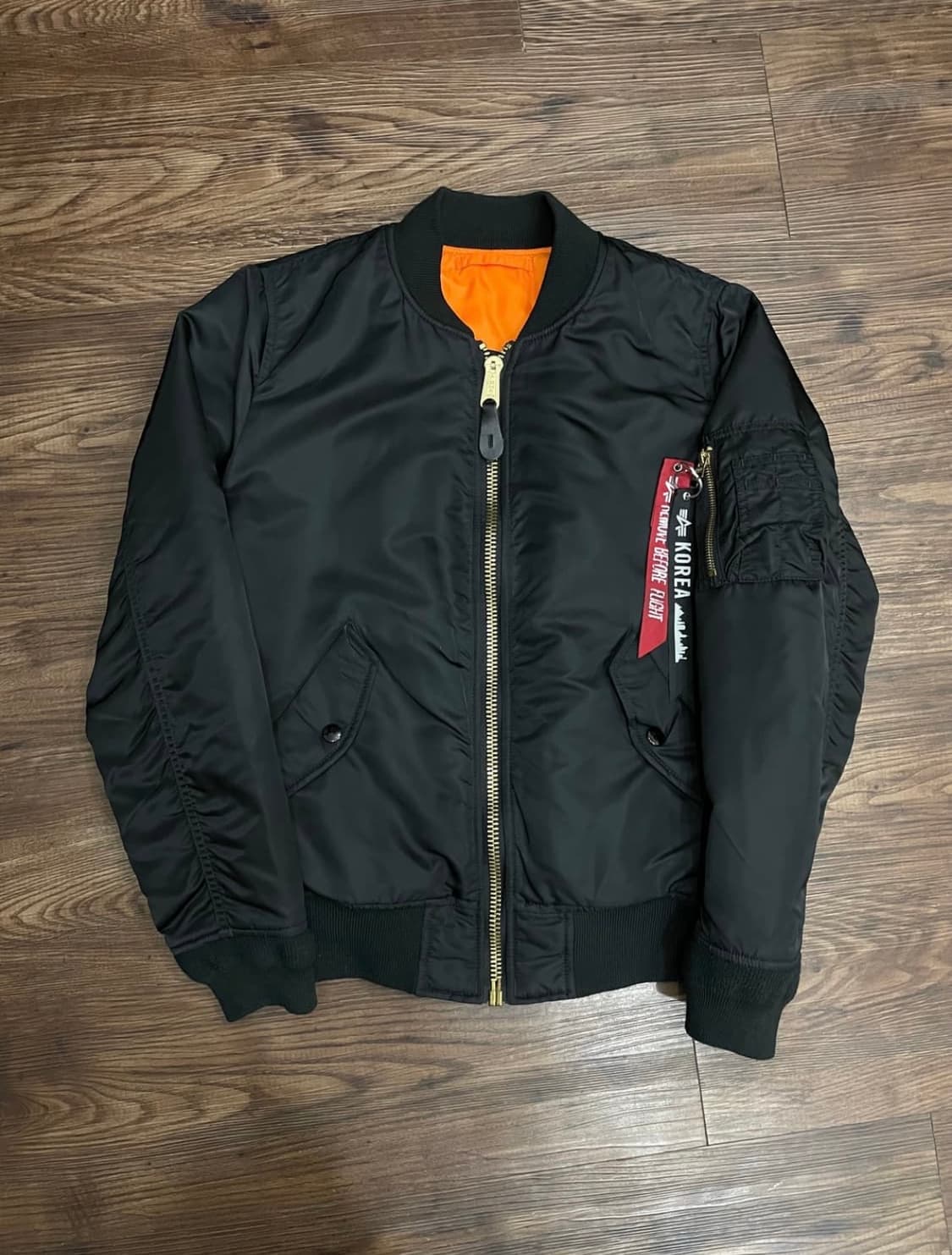 알파인더스트리 ma-1 플라이트 자켓 항공점퍼 블랙 상품이미지1