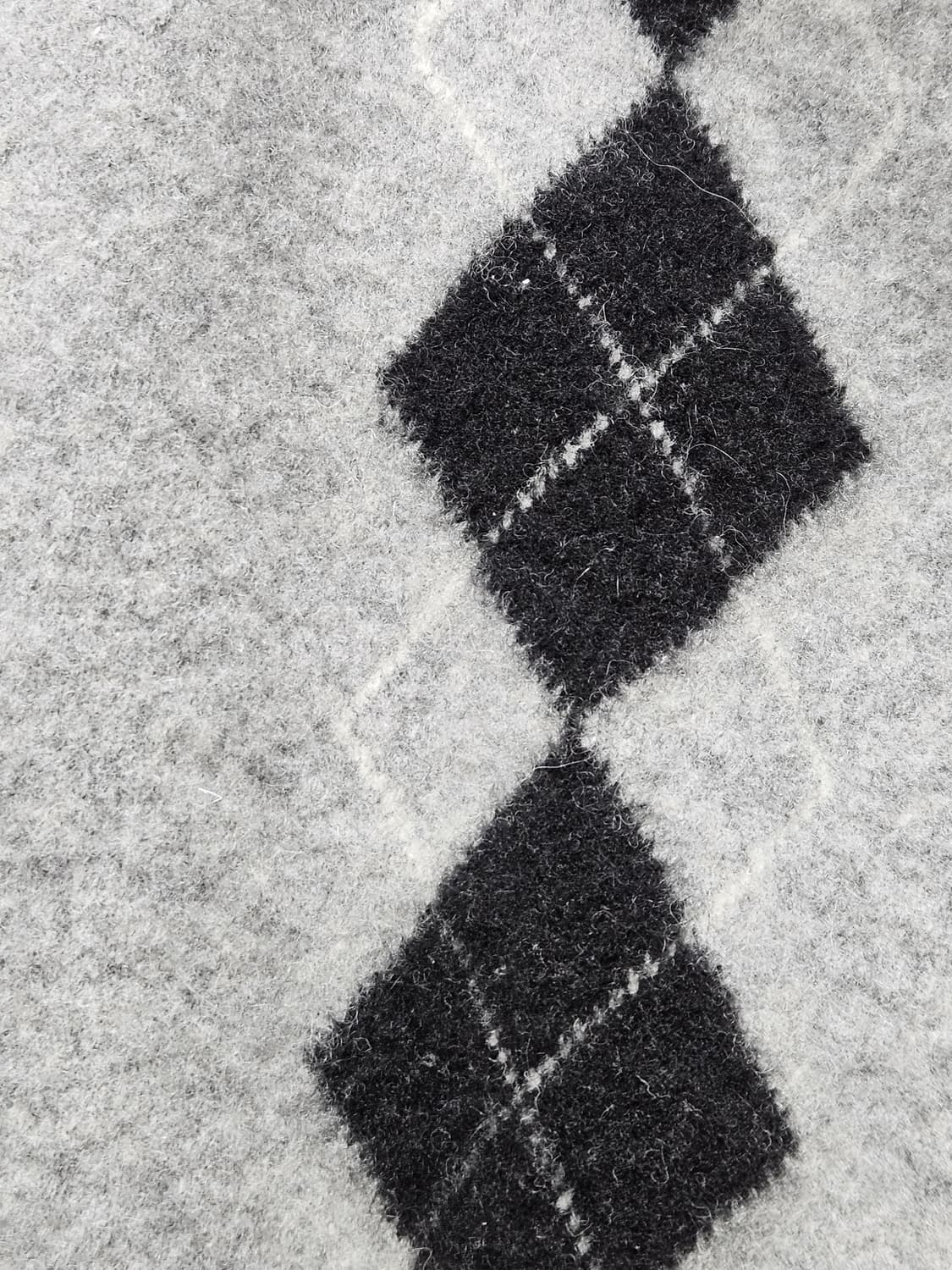 까멜리아(camellia) 아가일 체크 라쿤울 니트 xs 상품이미지8