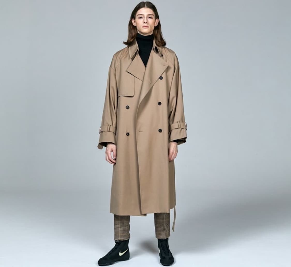 포커페이스 21 F/W 모피어스  트렌치 코트 베이지 46사이즈 상품이미지2