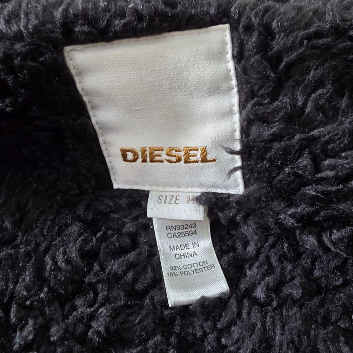 Diesel Grey Sherpa Lined Hoodie Jacket M 상품이미지9