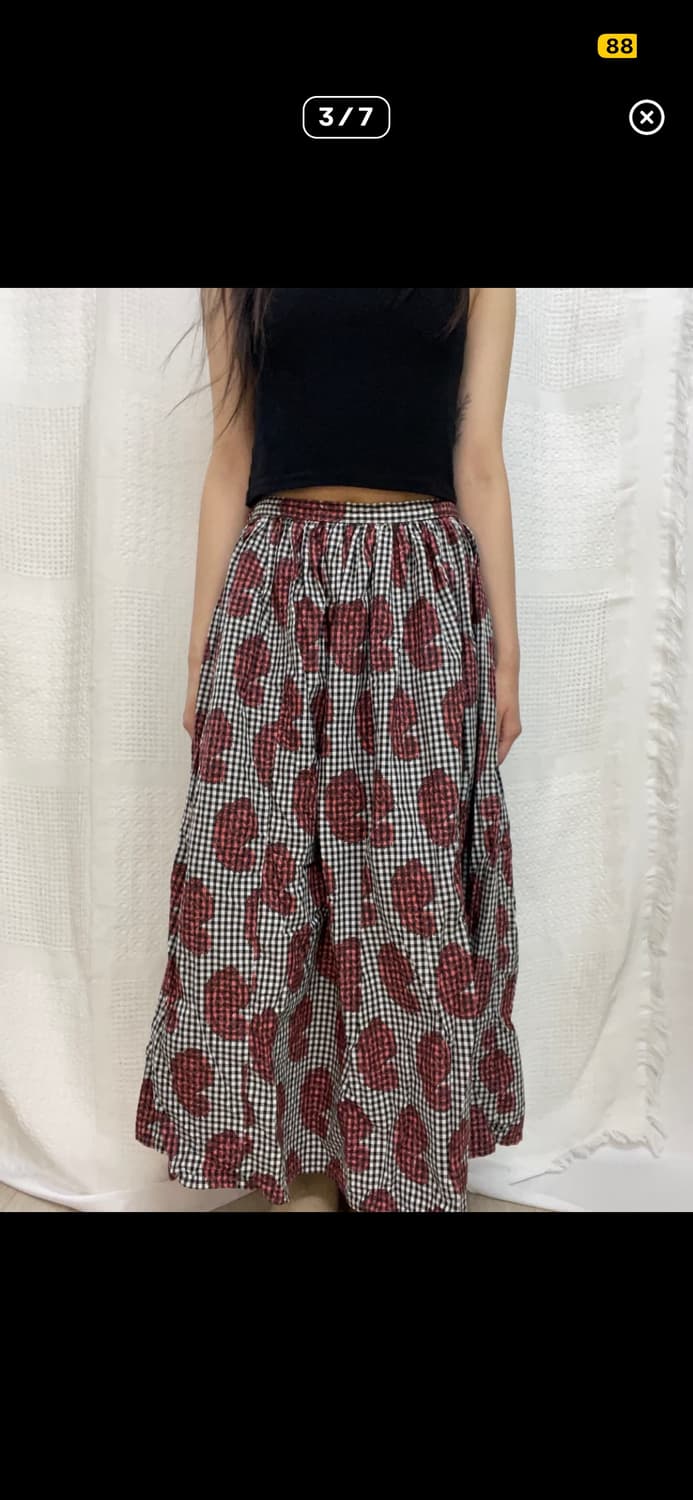 캐피탈 kapital 버튼 롱스커트 상품이미지3