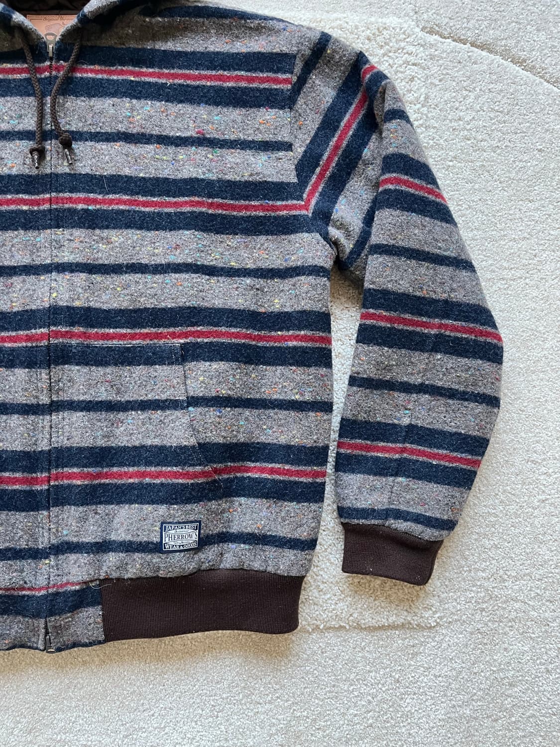 페로우즈 퀼팅 울 후드 집업 자켓 (105) 상품이미지3