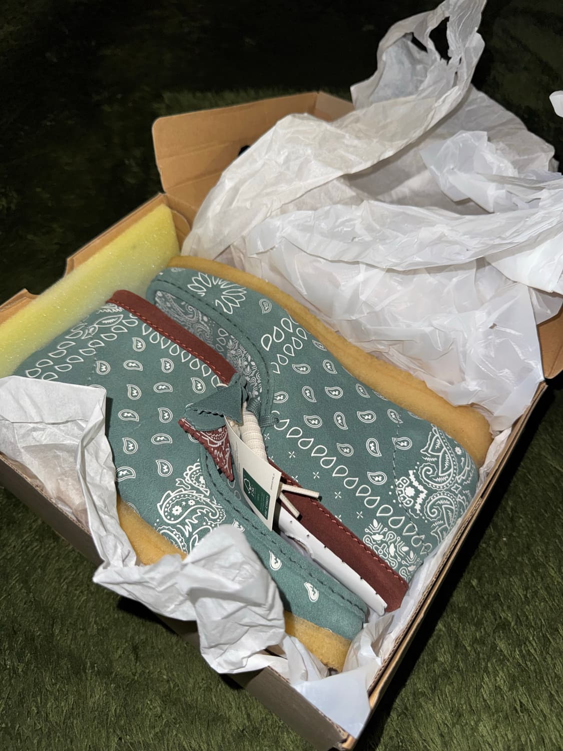 [265] Clarks 클락스 왈라비 부츠 페이즐리 그린 상품이미지7