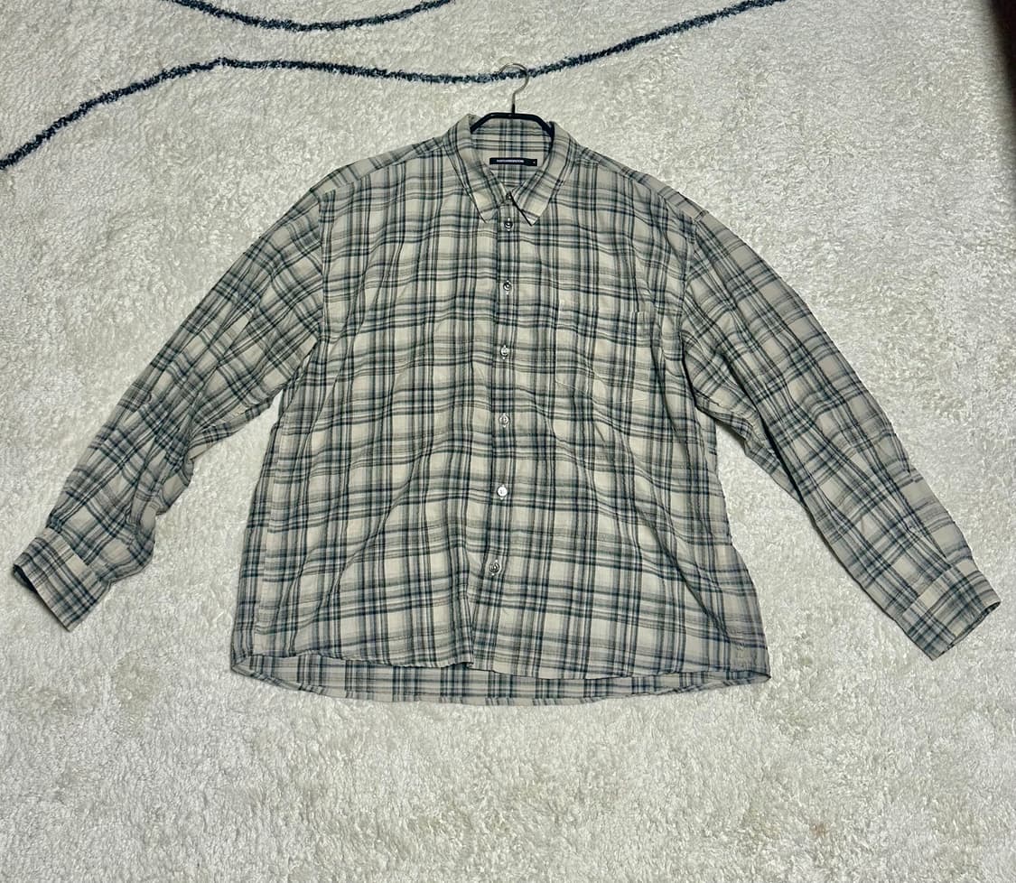 해칭룸 classic shirt over dyed check butter 상품이미지2