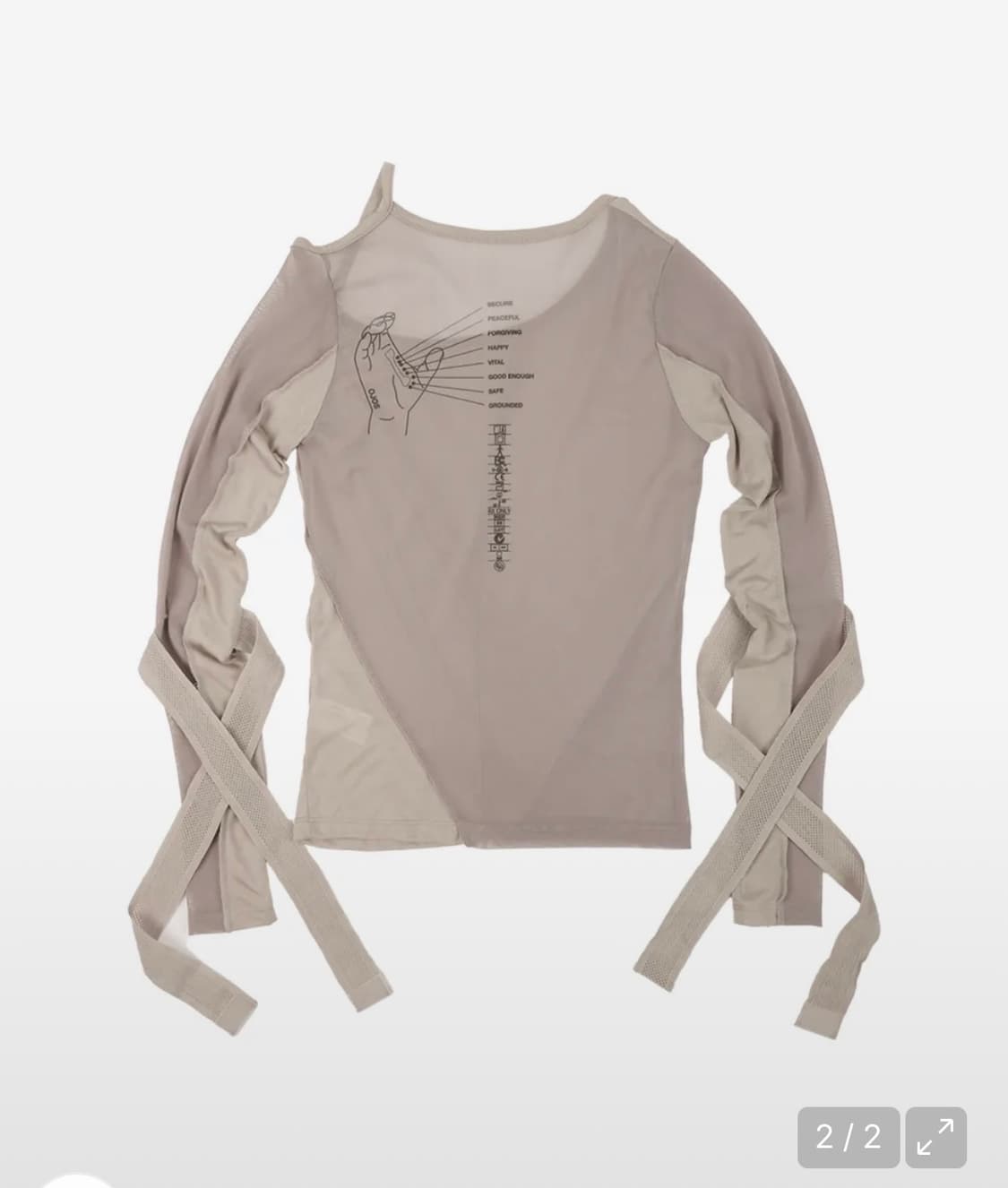 오호스 밴디지 매쉬 티셔츠 bandage mesh t shirt 상품이미지2