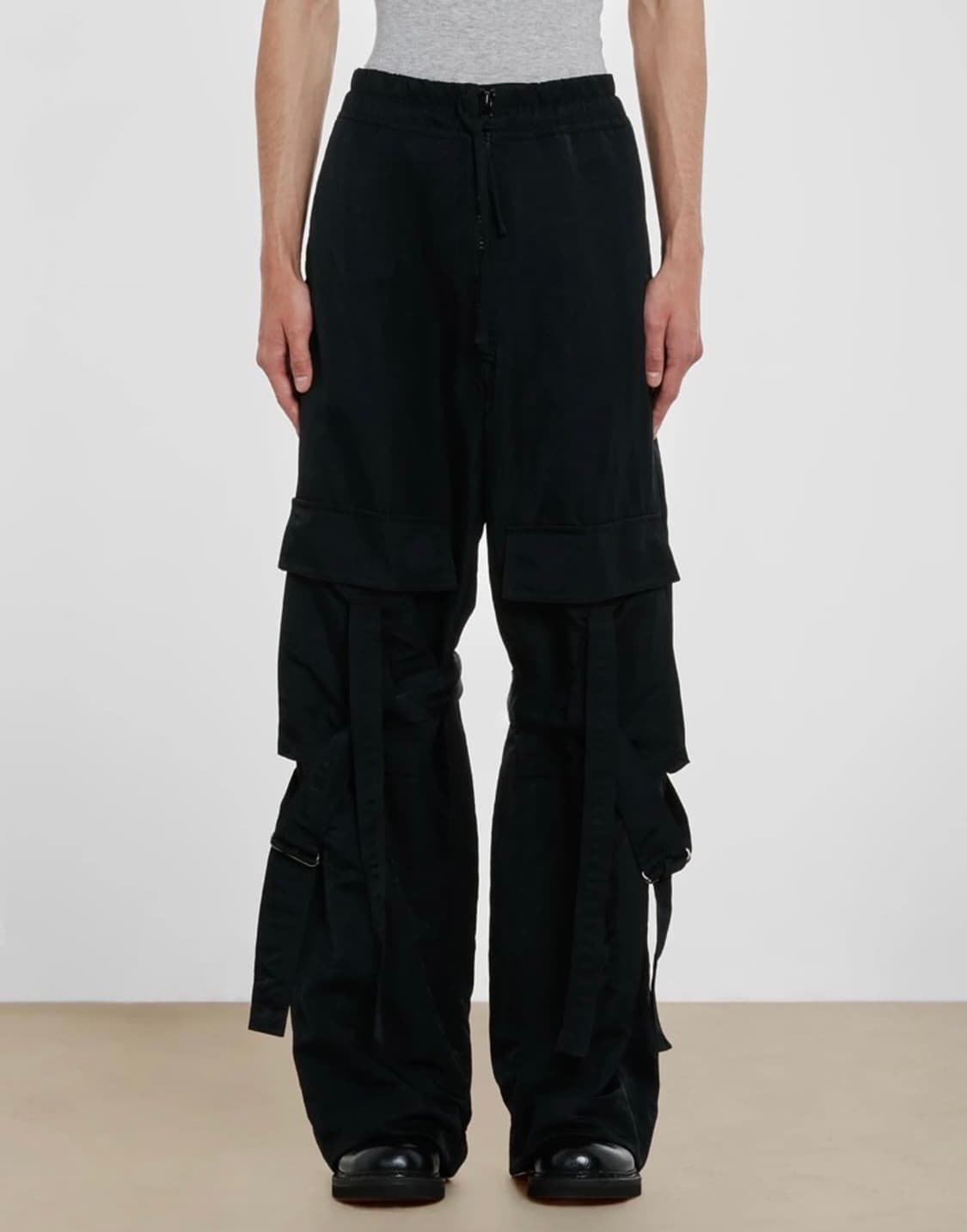 (Khaki) 드리스반노튼 스트랩 코튼 팬츠 상품이미지2