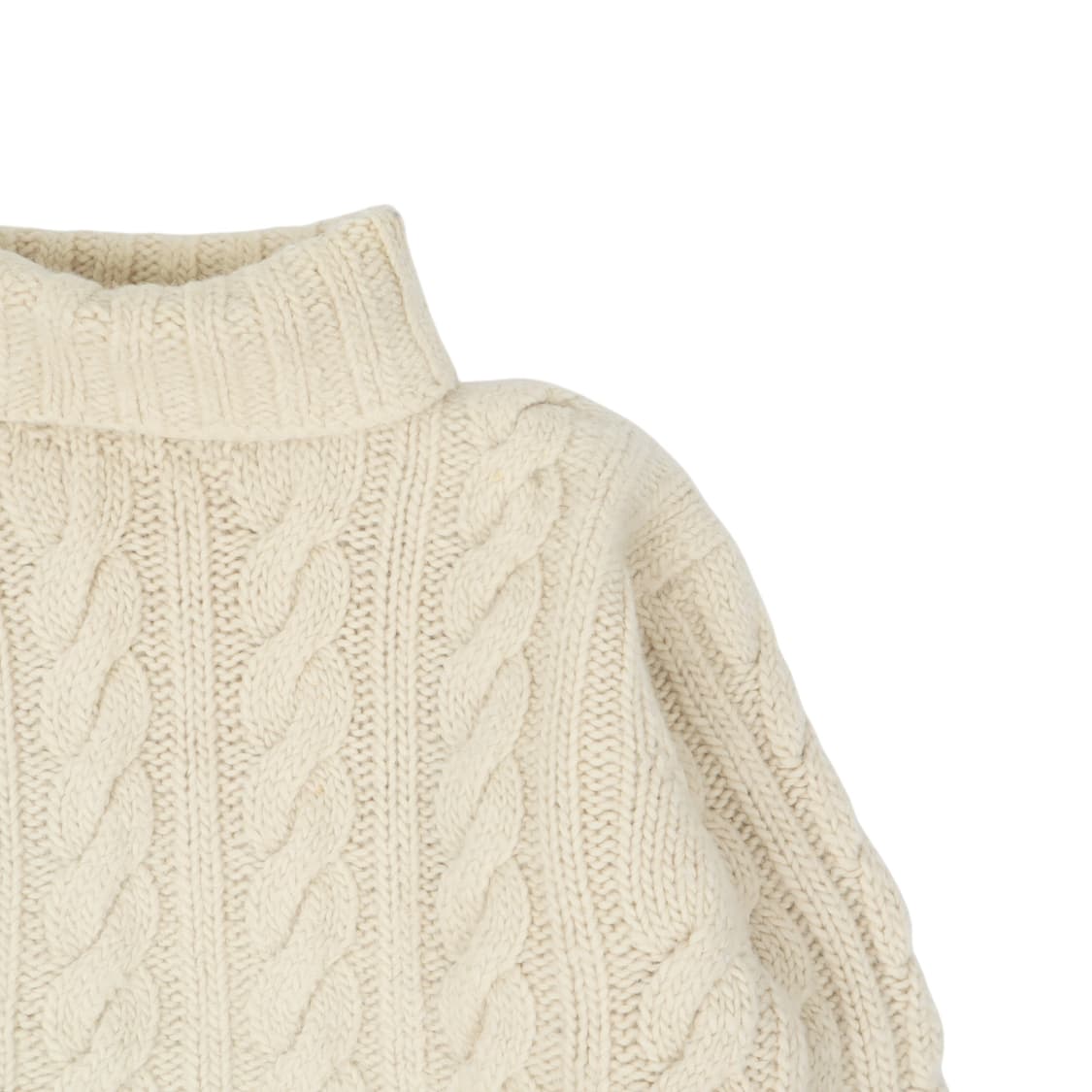 2000s 폴로진스 헤비웨이트 아이보리 케이블 터틀넥 스웨터 니트 상품이미지3