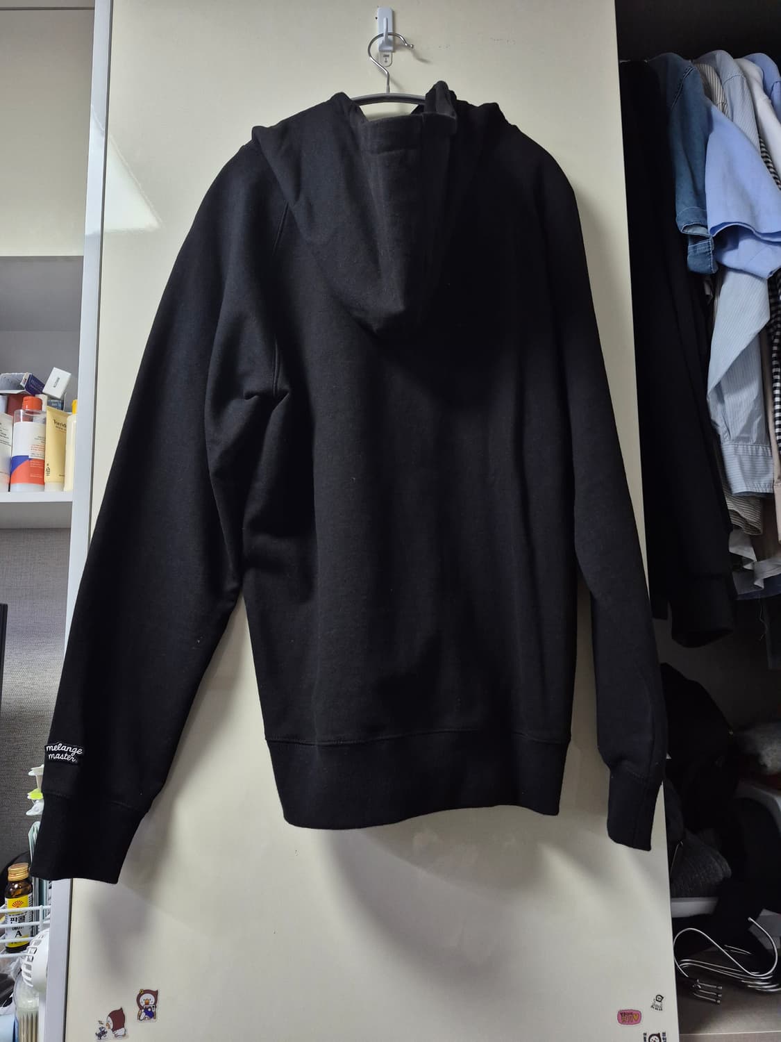 M) 레귤러핏 후드티 블랙 (멜란지마스터) 상품이미지3