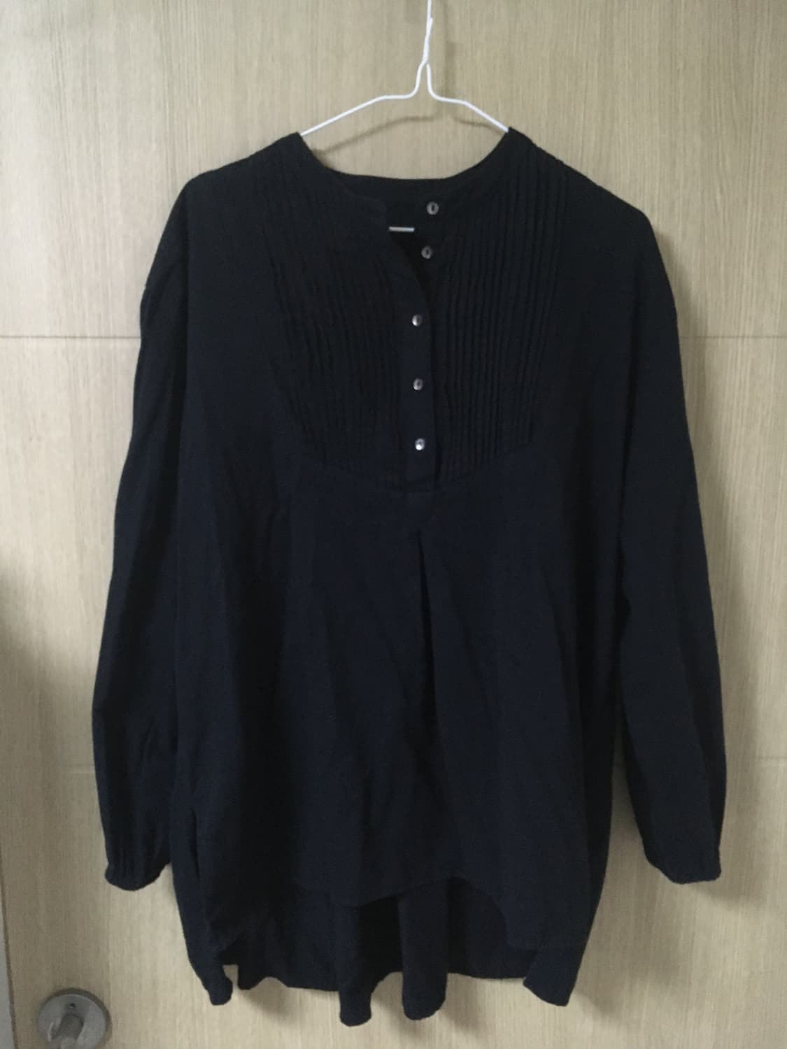 Black Henri neck shirts 상품이미지1