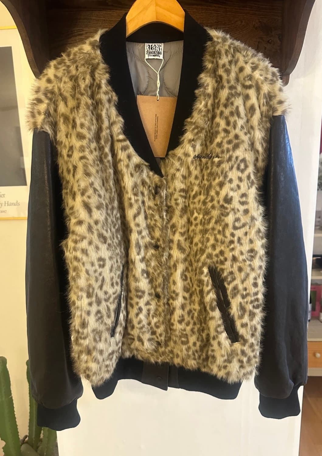 (새상품) Stand Alone 스탠드얼론 레오파드 퍼 자켓 (M) 상품이미지2