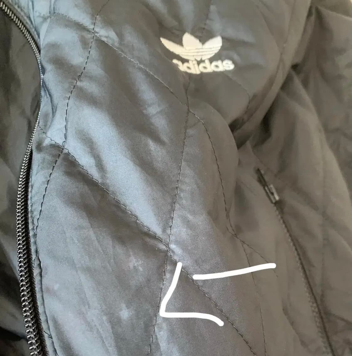 아디다스 퀼팅 패딩  크롭 자켓 M 상품이미지6