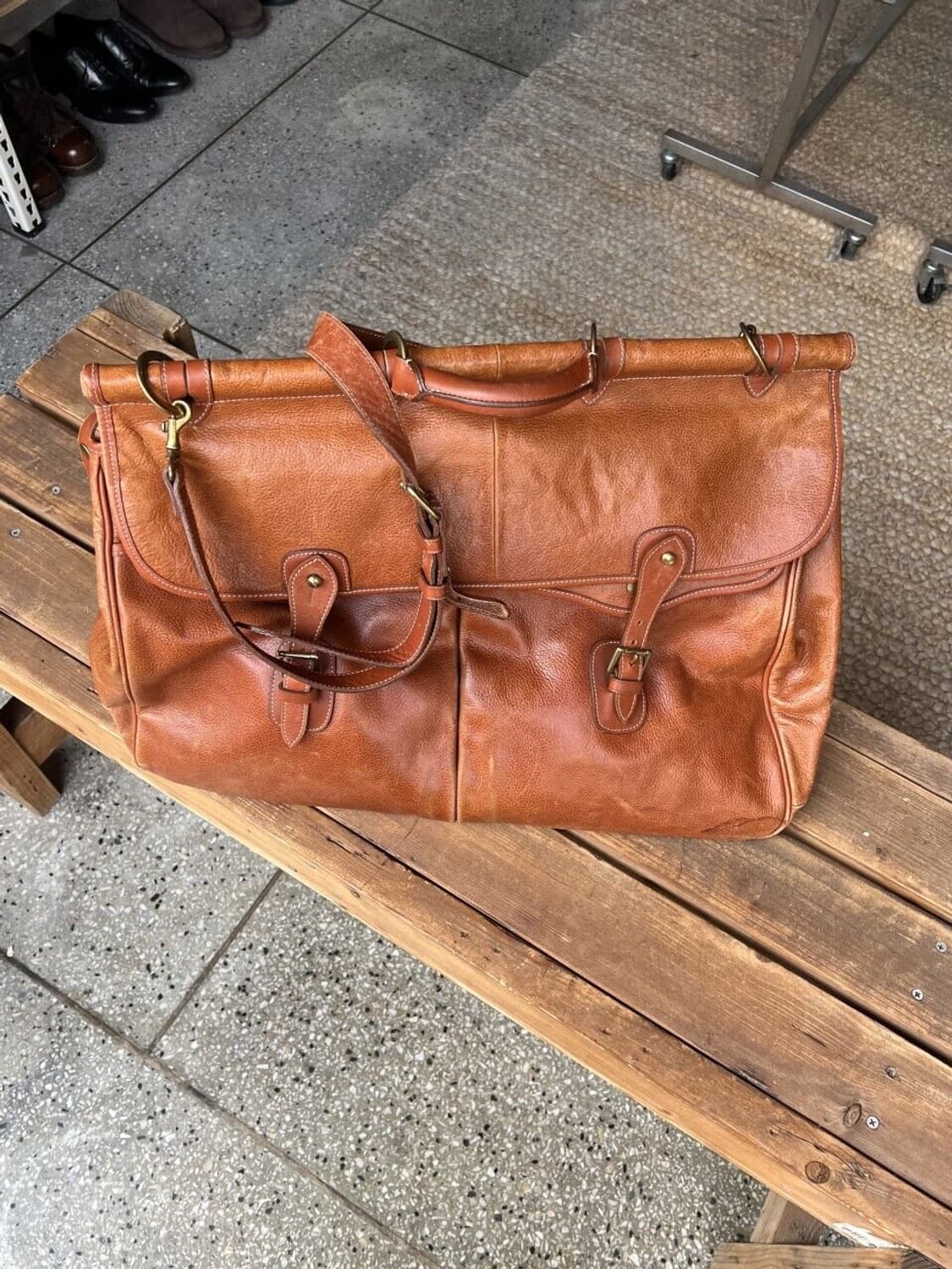 80's leather bag 상품이미지2