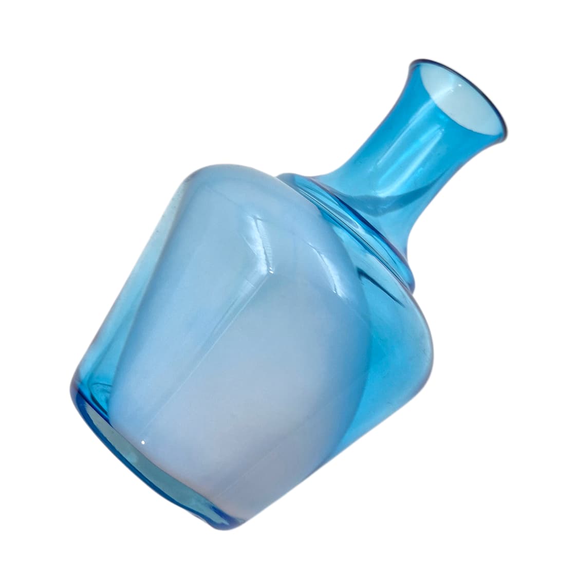 70s 쿠라타 핸드블로운 아쿠아 스윌 꽃병 상품이미지2