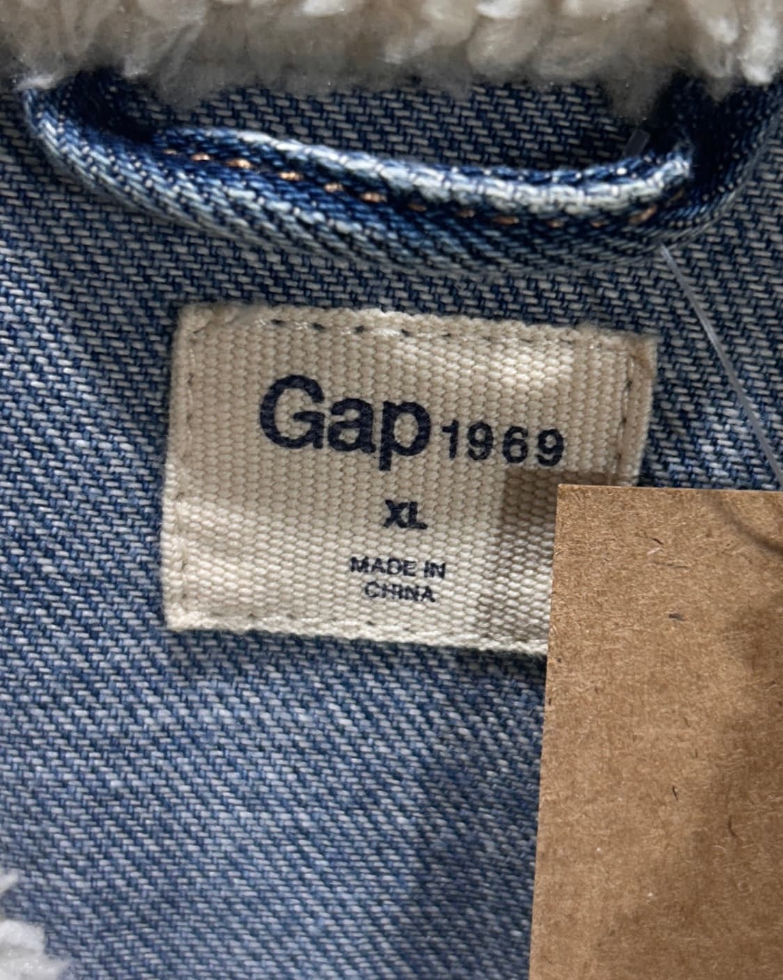 XL GAP 갭 연청 양털 쉐르파 데님 트러커 자켓 상품이미지5