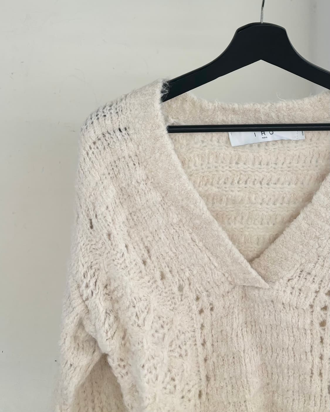 이로 알파카 모헤어 브이넥 니트 상품이미지3