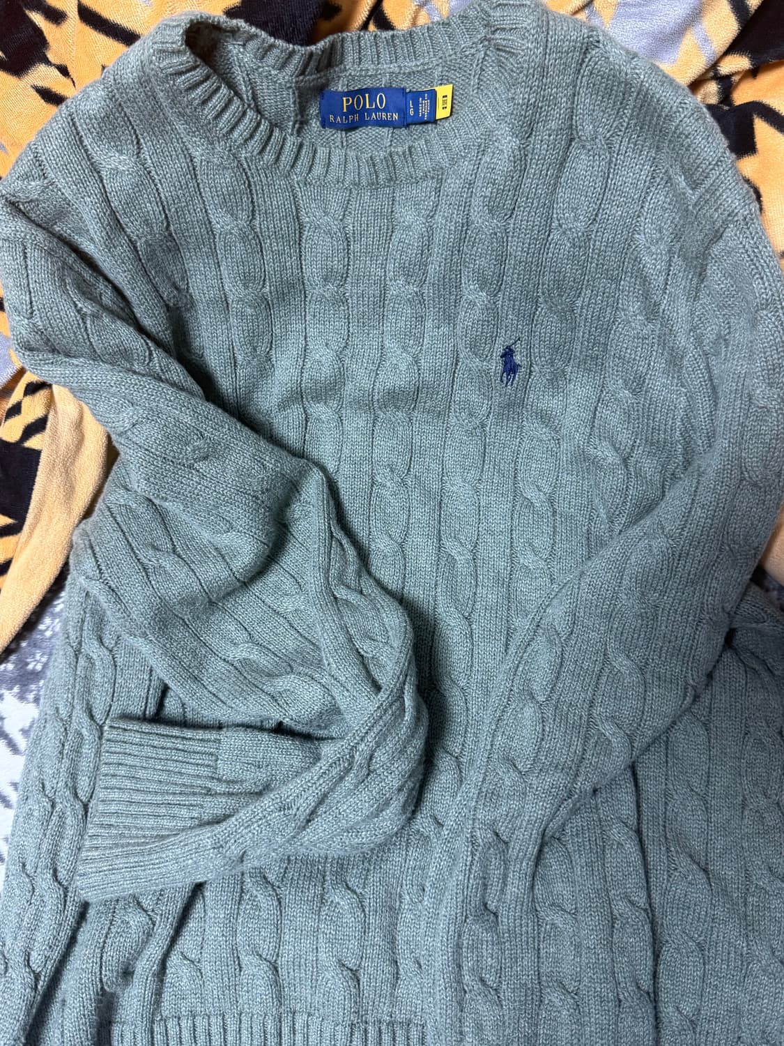 폴로 꽈배기 니트 L 상품이미지1