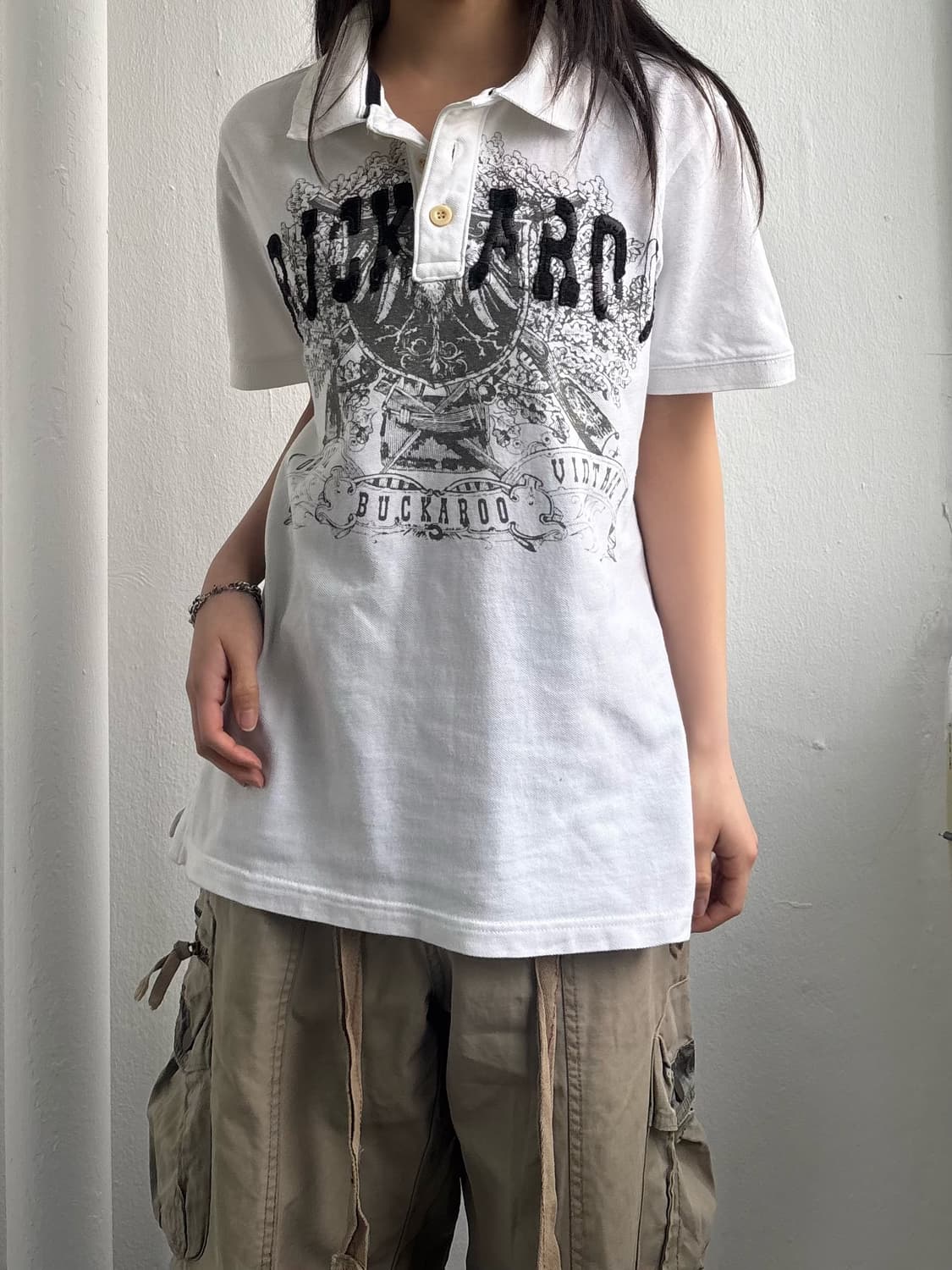 Buckaroo Graphic White Polo Shirt 상품이미지5