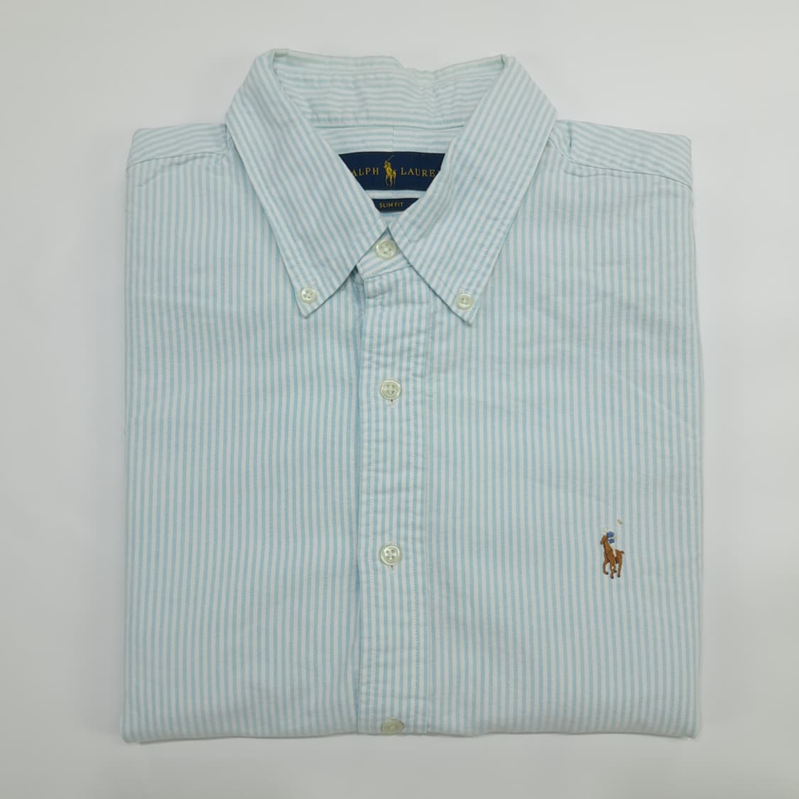 Co619 XL 폴로 랄프로렌 민트그린 스트라이프 반팔 셔츠 남방 상품이미지9