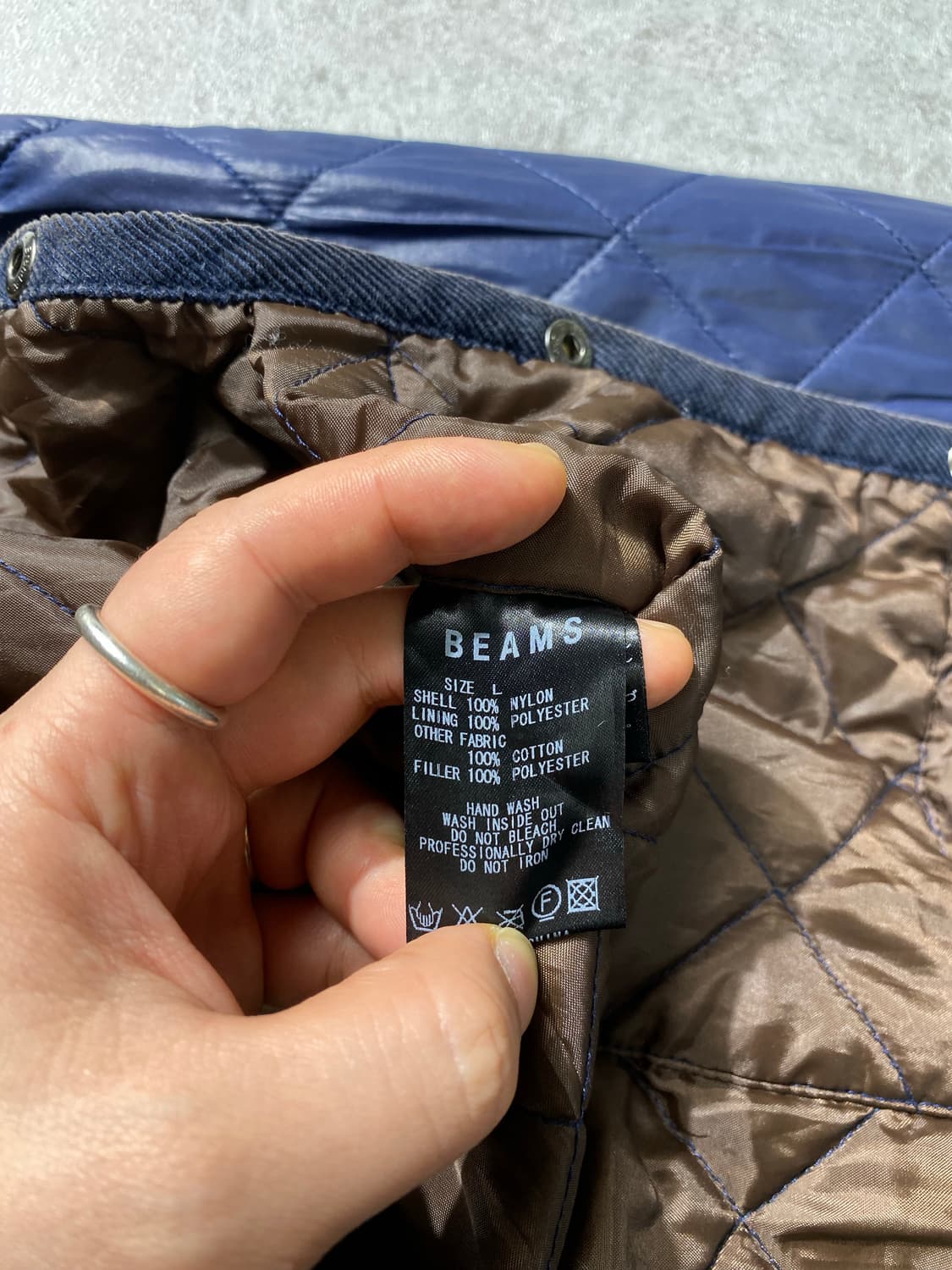 [L] Beams 빔즈 도쿄 퀼팅 자켓 상품이미지7